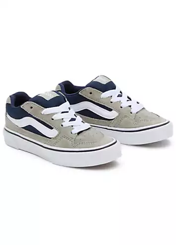 Grey Blue Youth Caldrone Trainers by Vans | Look Again