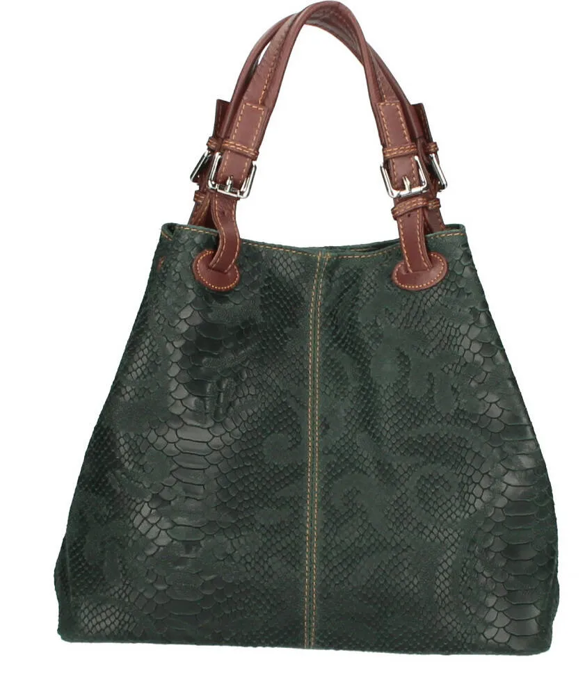 Handbag woman green iris