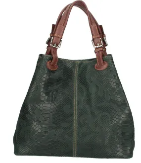 Handbag woman green iris