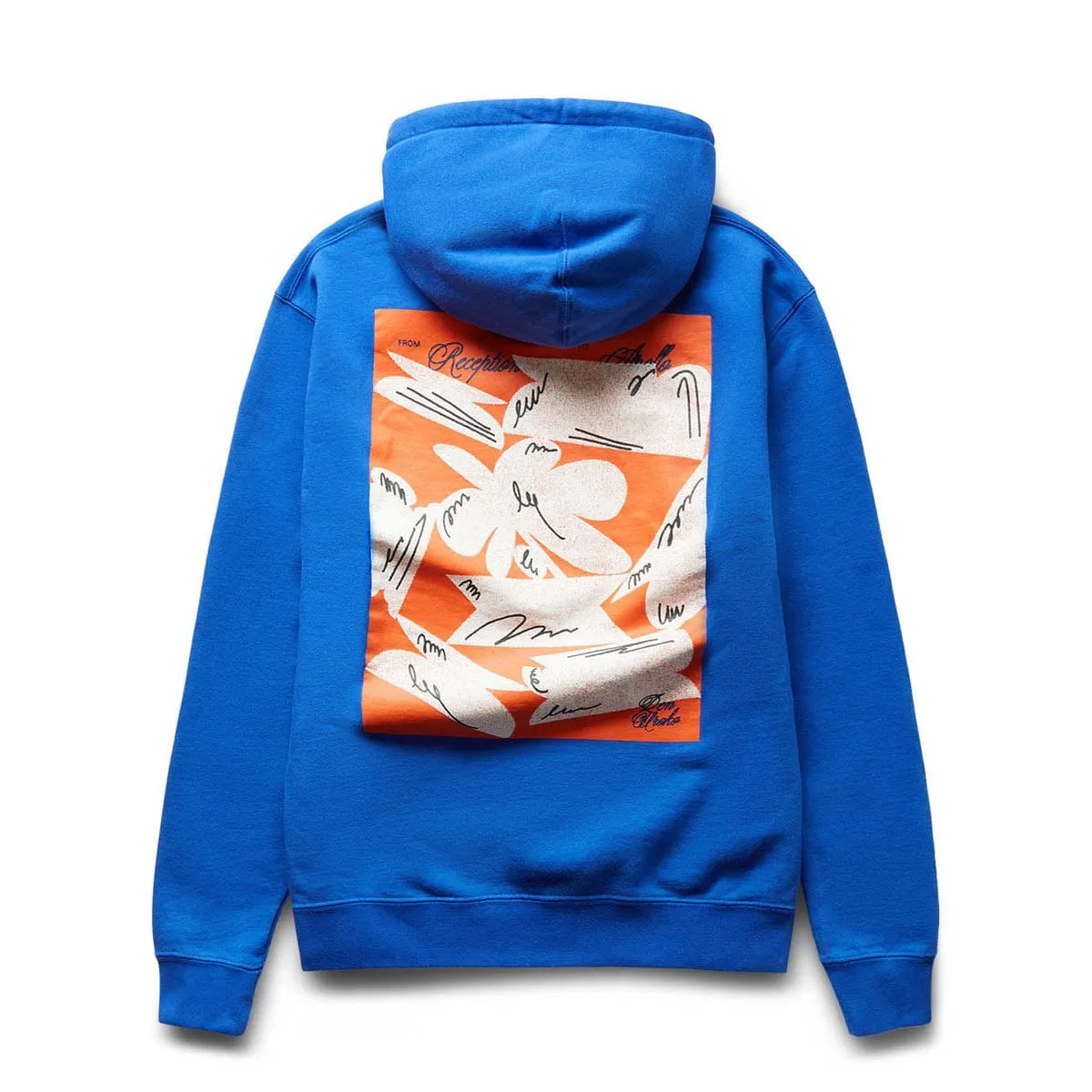 HOODED SWEAT BRUSHED FLEECE ELECTRIC BLUE | Bodega