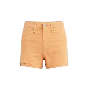 Hudson Jeans Devon High-Rise Boyfriend Shorts with Cuff in Clay Destructed