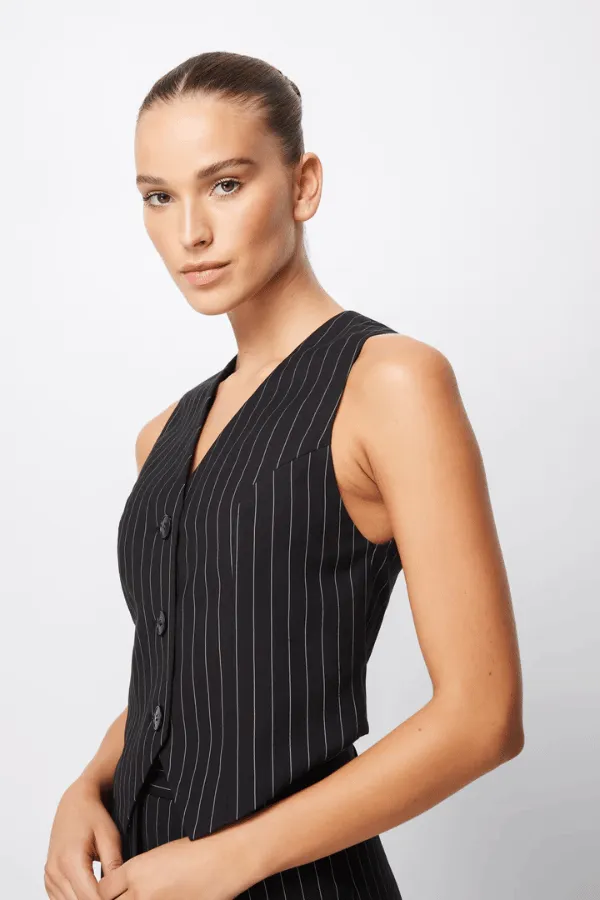 In Denial Vest Pinstripe