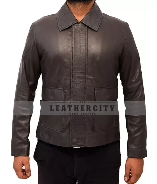 Indiana Jones Harrison Ford Brown Leather Jacket - TheLeatherCity