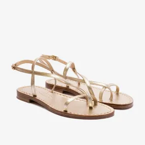 ISSIMO x Mario D'Ischia Mario Gold Sandals