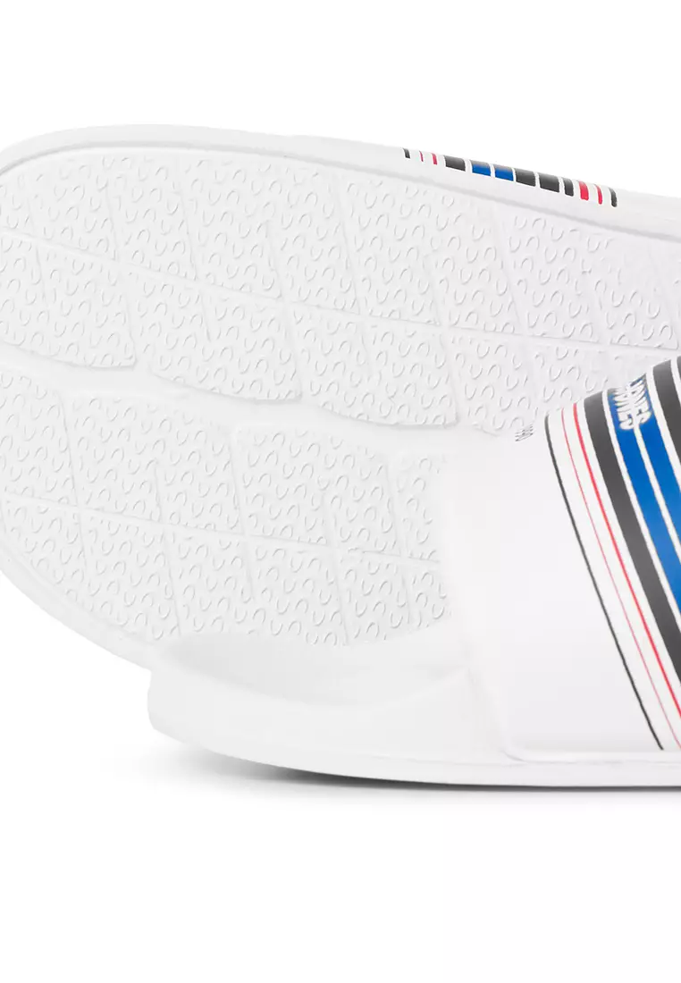 Jack & Jones Lewis Stripe Rubber Pool Slide Sandals