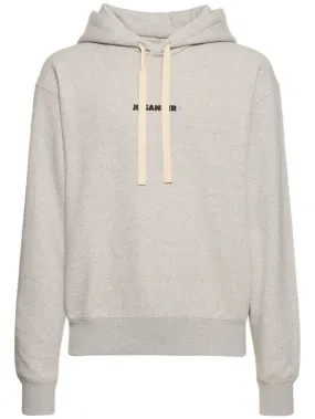 Jil Sander   Cotton jersey logo hooded sweatshirt 