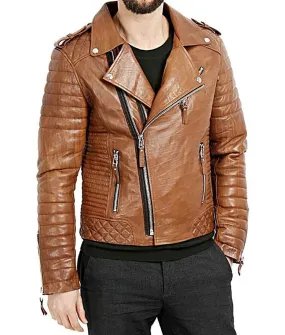 Jose Men's Brown Biker Jacket | The Leather City