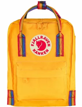 Kanken Mini Rainbow Backpack - Warm Yellow-Rainbow Pattern