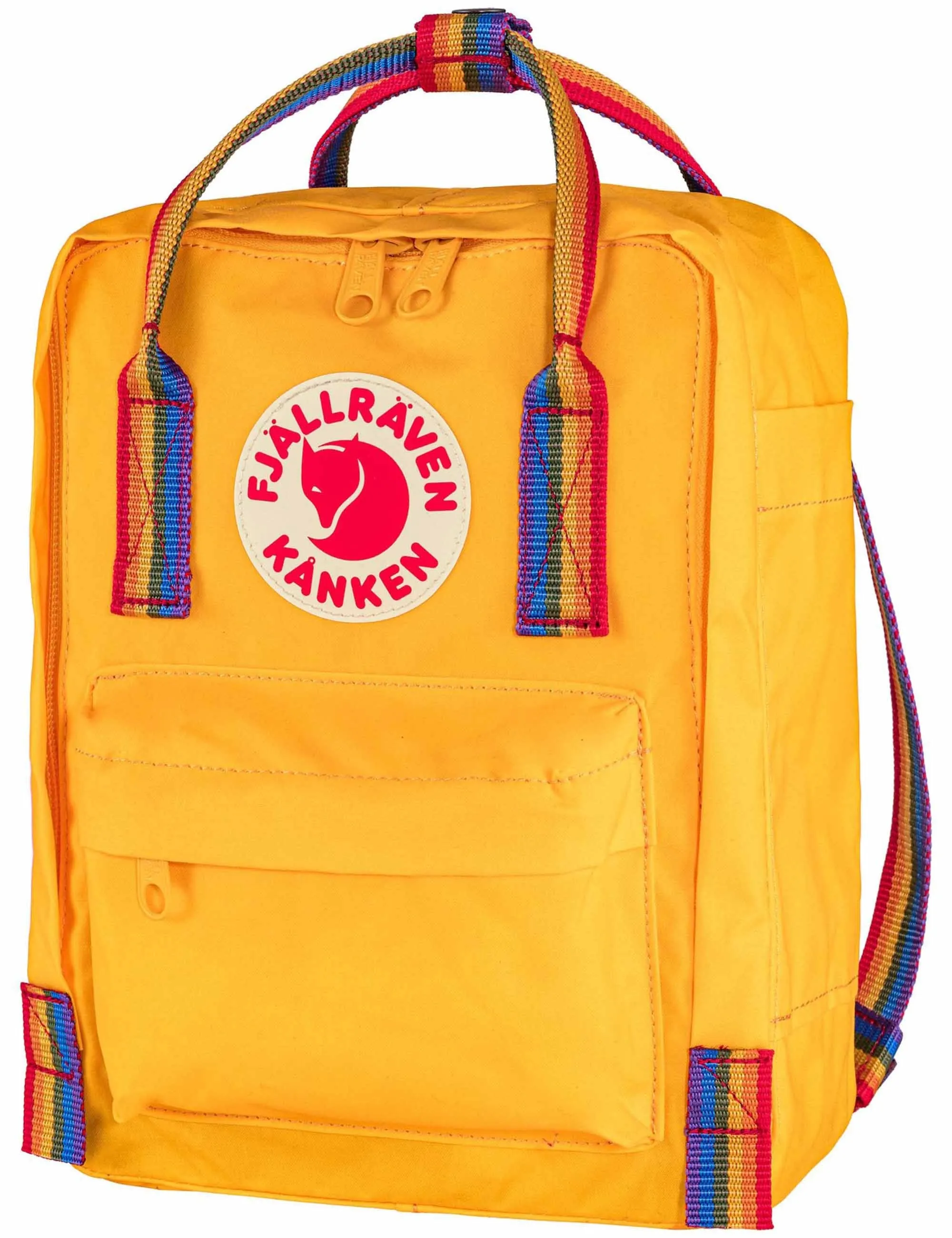 Kanken Mini Rainbow Backpack - Warm Yellow-Rainbow Pattern