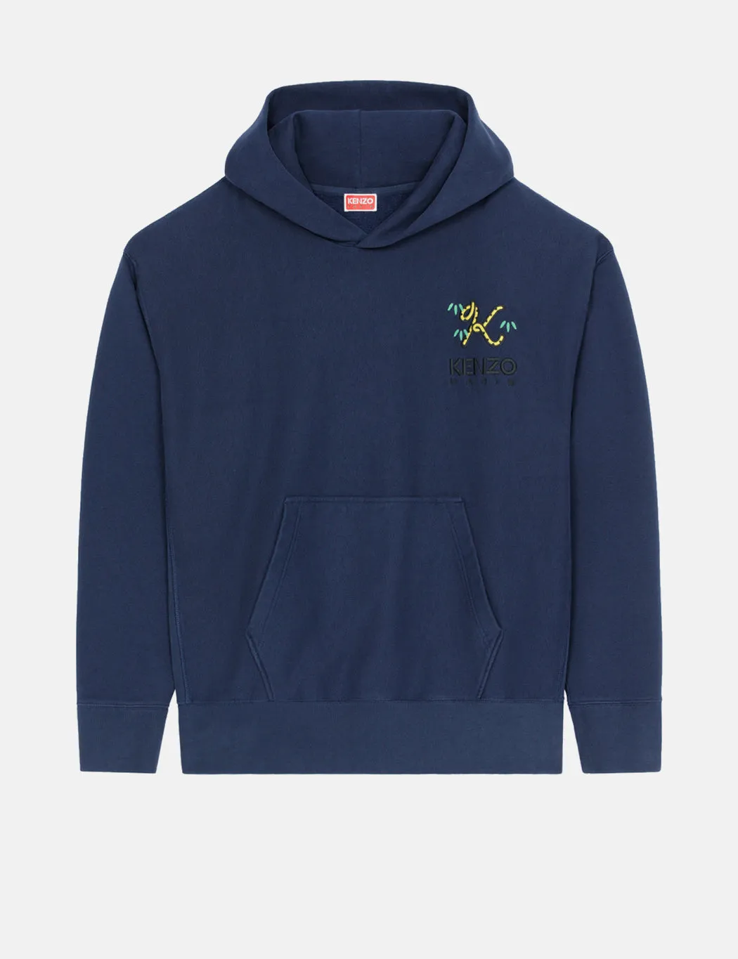 Kenzo 'Tiger Tail K' Crest Oversized Hooded Sweatshirt - Midnight Blue