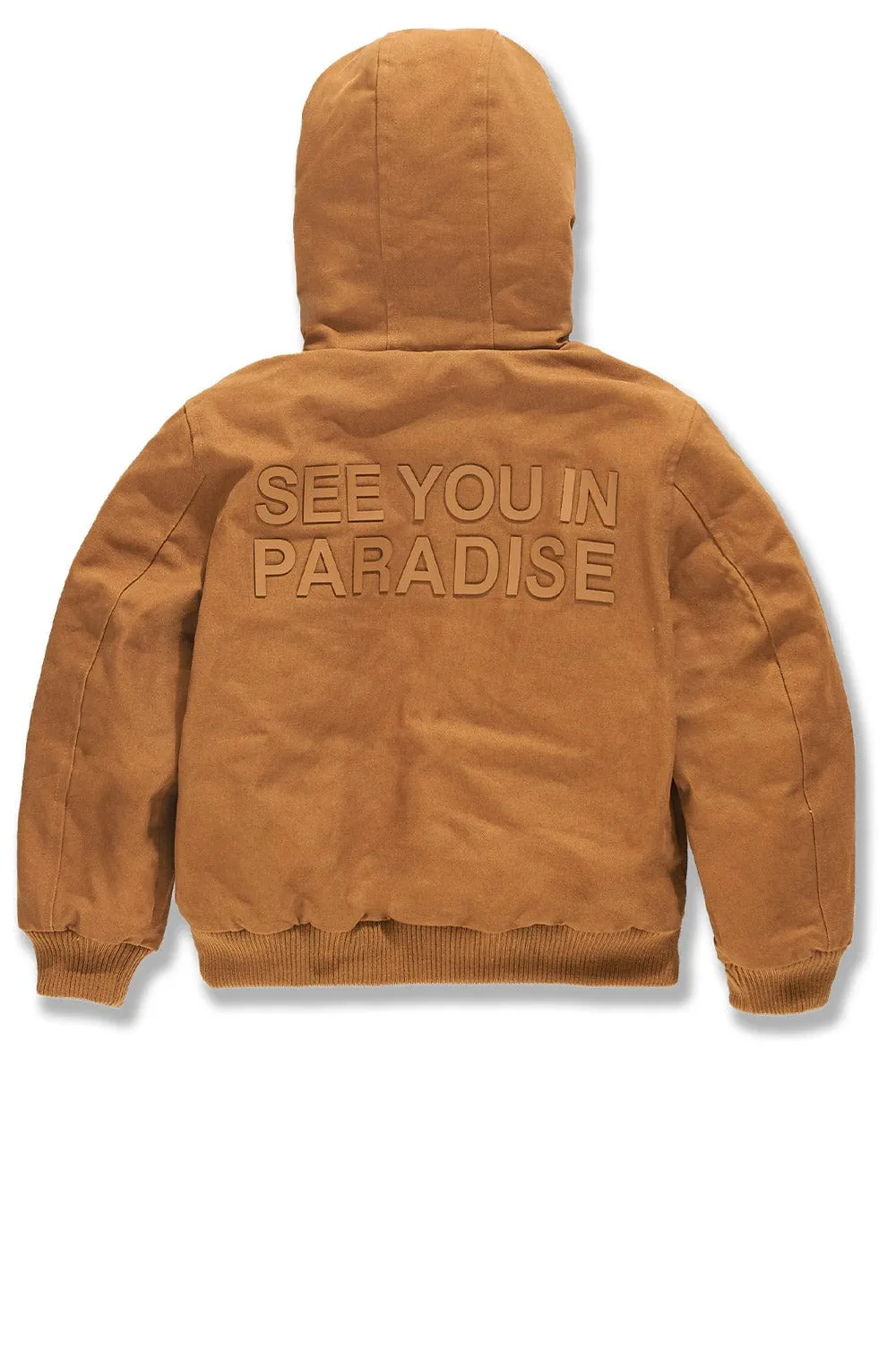 Kids See You In Paradise Hooded Work Jacket (Wheat)