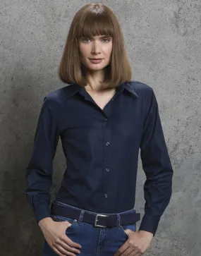 KK361 Kustom Kit Ladies' Workwear Long Sleeve Oxford Shirt