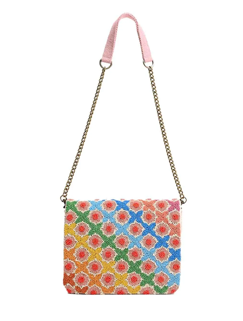 Knots 'N Petals Shoulder Bag in Rainbow Multi