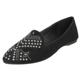 Ladies Spot On Flat Slipper Cut Ballerinas F8R0324