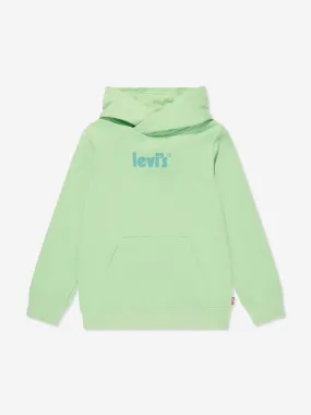 Levi's Wear Boys Logo Pullover Hoodie in Green