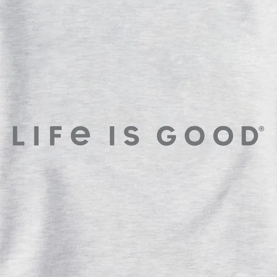 Life is Good Men's Simply True Fleece Hoodie - Woodblock Mountain Scene