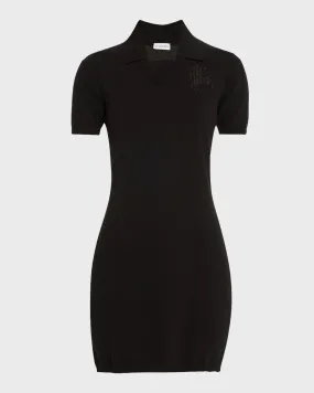 Lightweight Crepe Knit Polo Dress