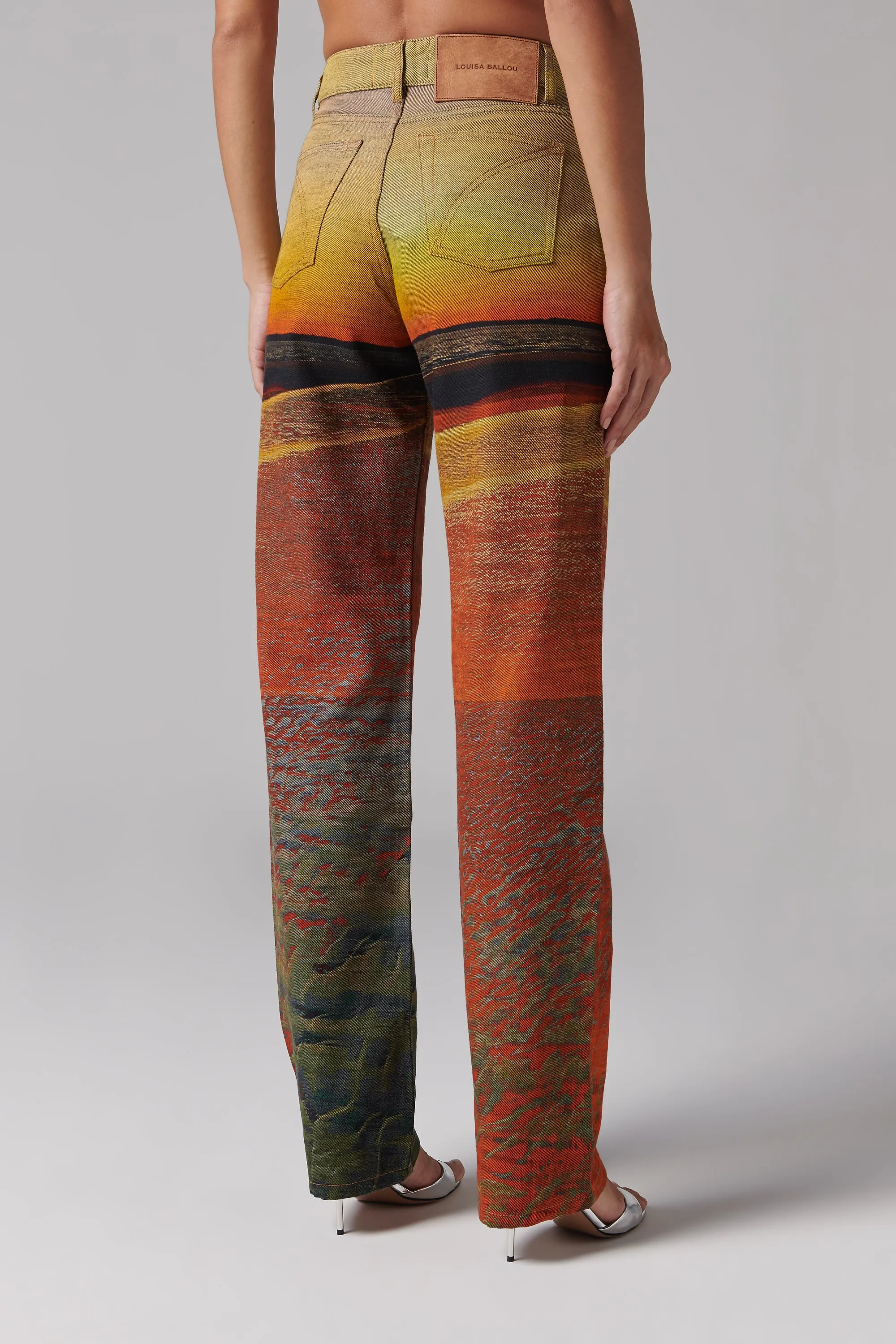 Louisa Ballou  Multicoloured Voyage Straight-Leg Jeans