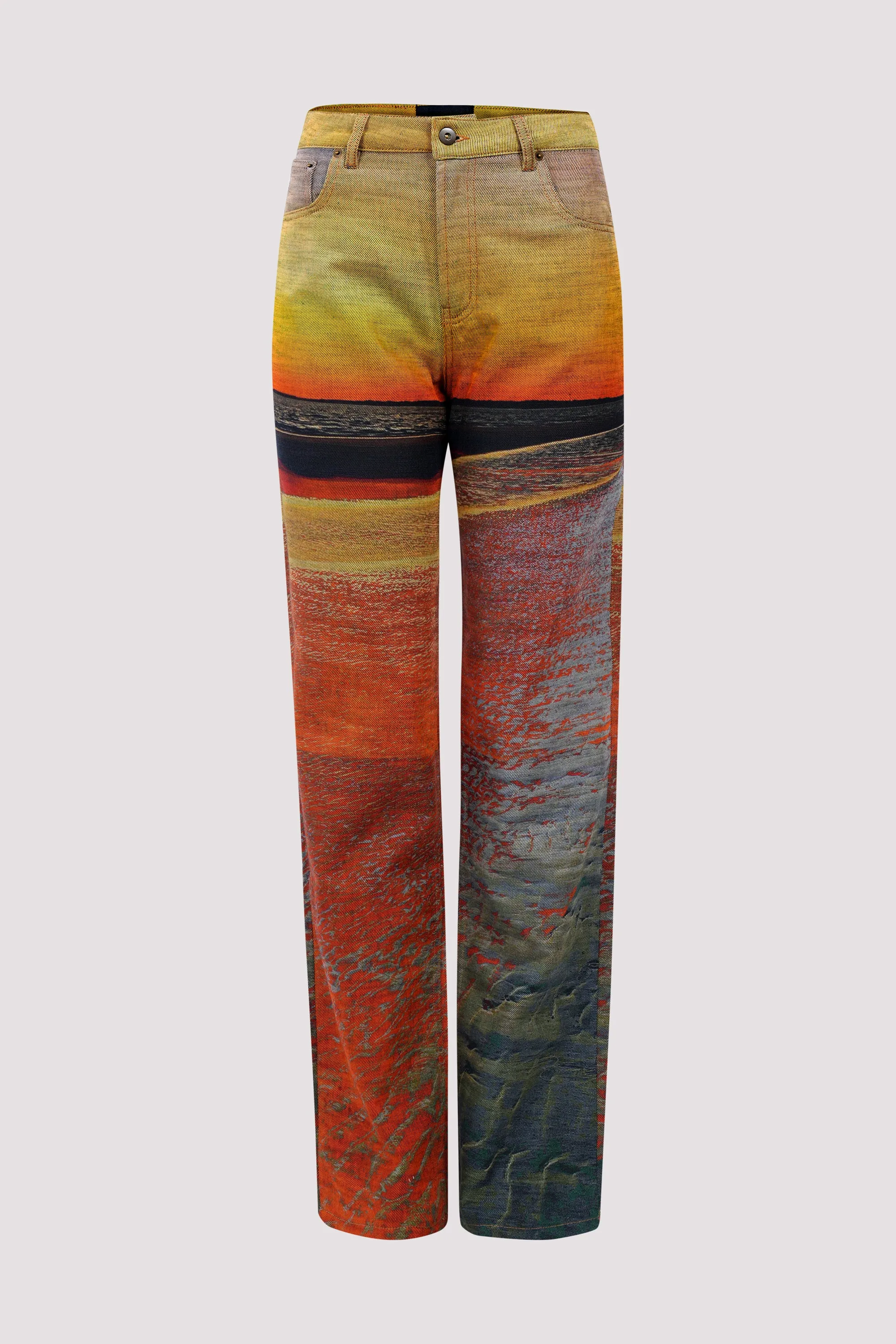 Louisa Ballou  Multicoloured Voyage Straight-Leg Jeans