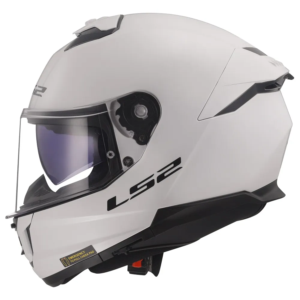 LS2 FF808 Stream II Plain Helmet - White