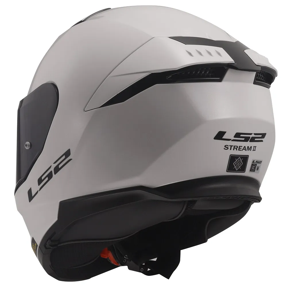 LS2 FF808 Stream II Plain Helmet - White