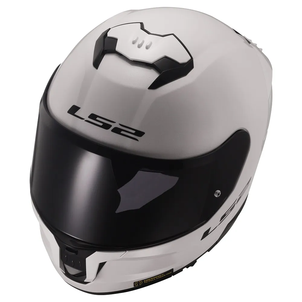 LS2 FF808 Stream II Plain Helmet - White