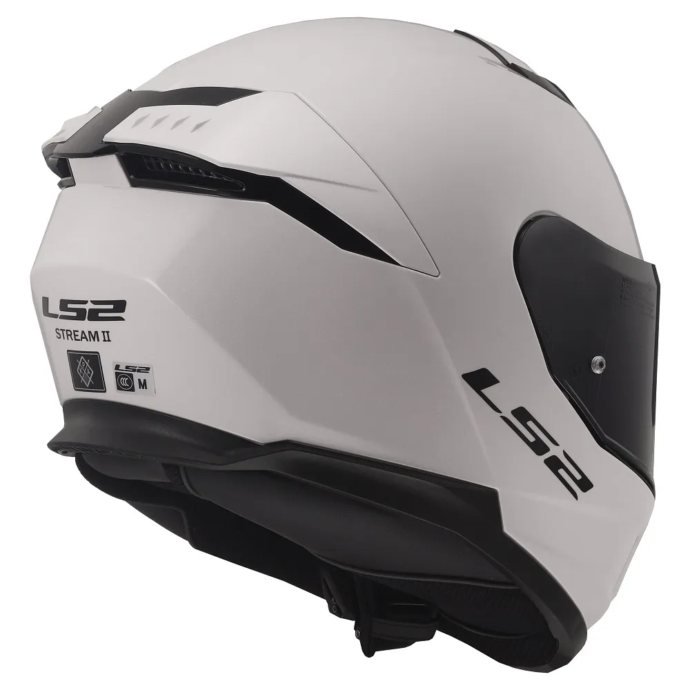 LS2 FF808 Stream II Plain Helmet - White