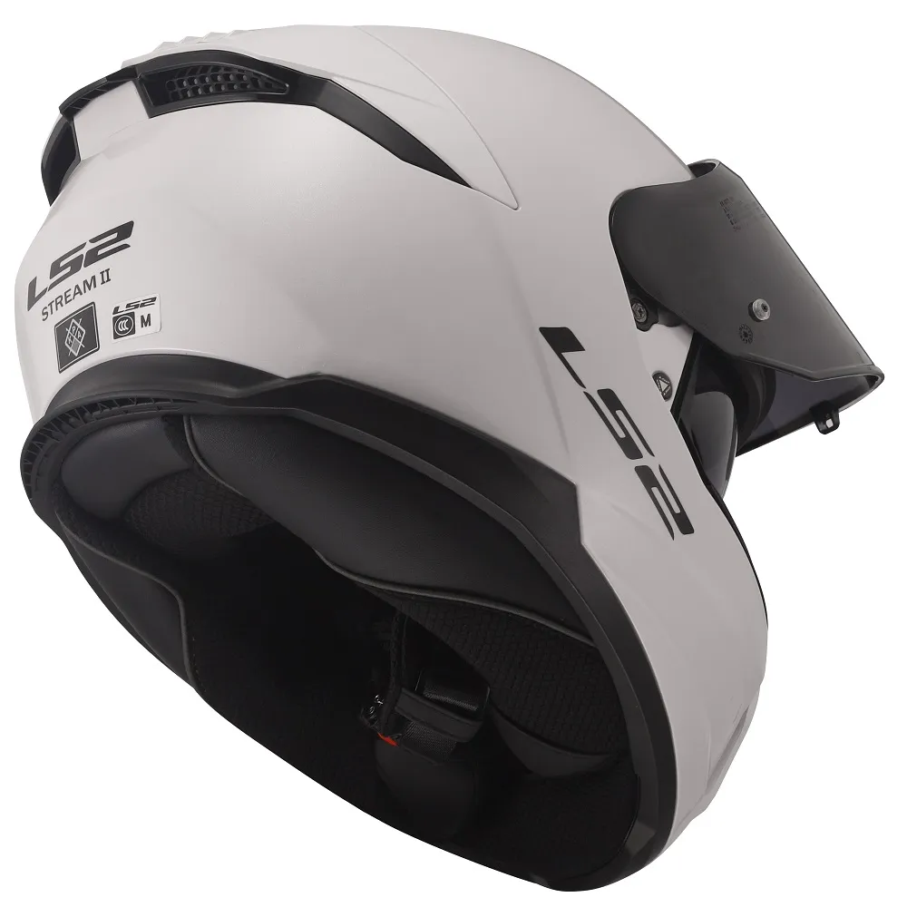 LS2 FF808 Stream II Plain Helmet - White