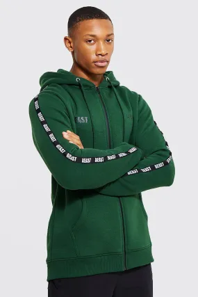 Man Active X Beast Zip Through Hoodie | boohooMAN UK