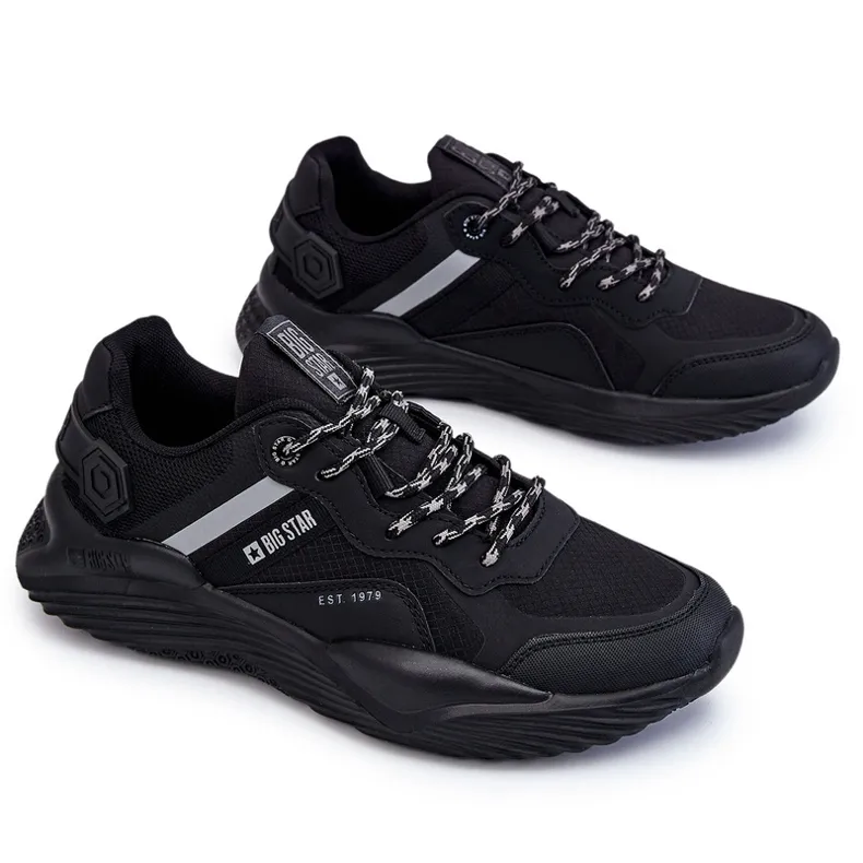 Men's Light Sneakers Memory Foam System Big Star LL174150 Black