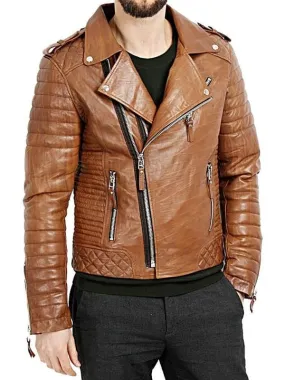 Men’s Boda Skins Kay Michaels Leather Biker Jacket