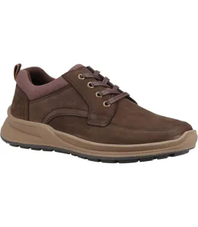 Mens adam nubuck lace up trainers brown Hush Puppies