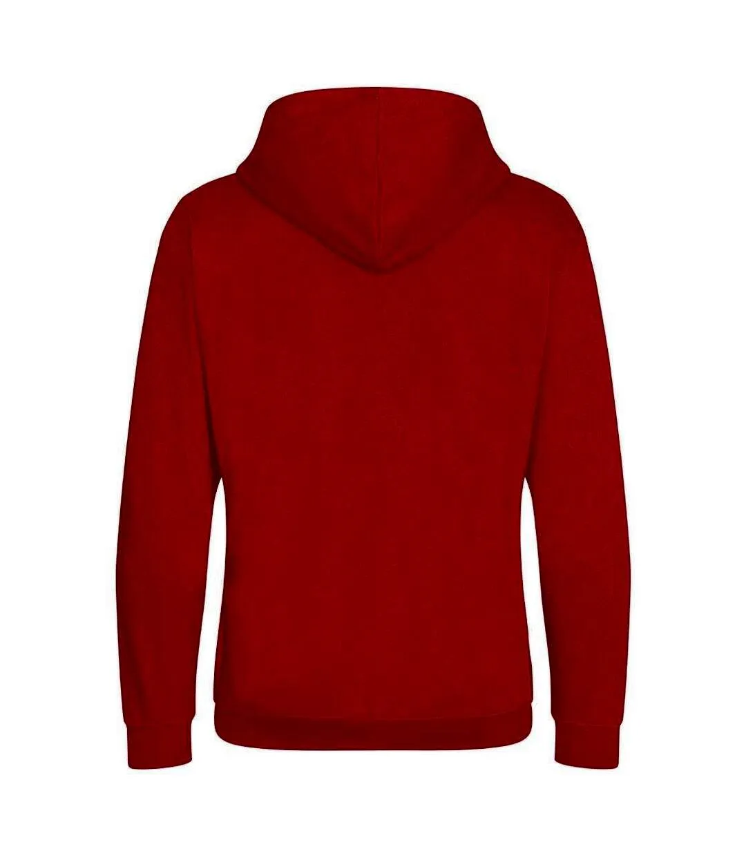 Mens varsity full zip hoodie fire red/arctic white Awdis