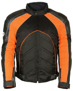 Milwaukee Leather Men's Combo Leather Textile Mesh Racer Jacket - 3X