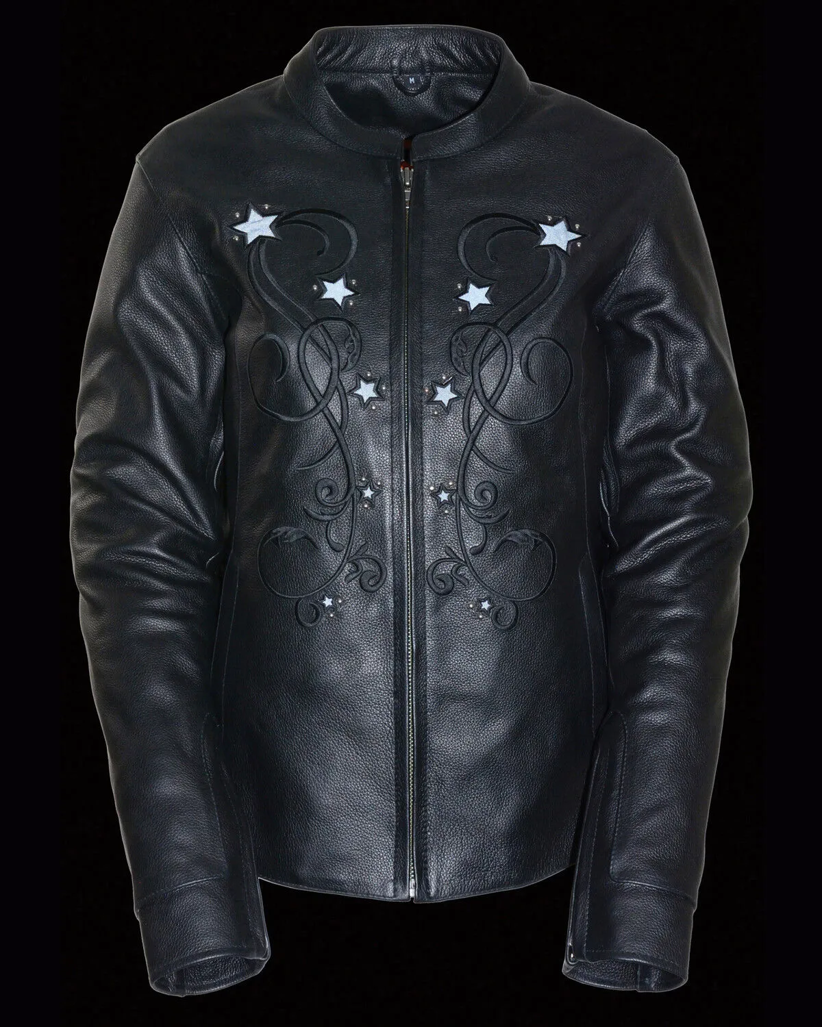 Milwaukee Leather Women's Reflective Star Leather Jacket