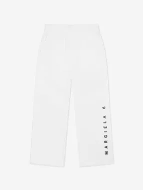 MM6 Maison Margiela Kids Wide Leg Joggers in White