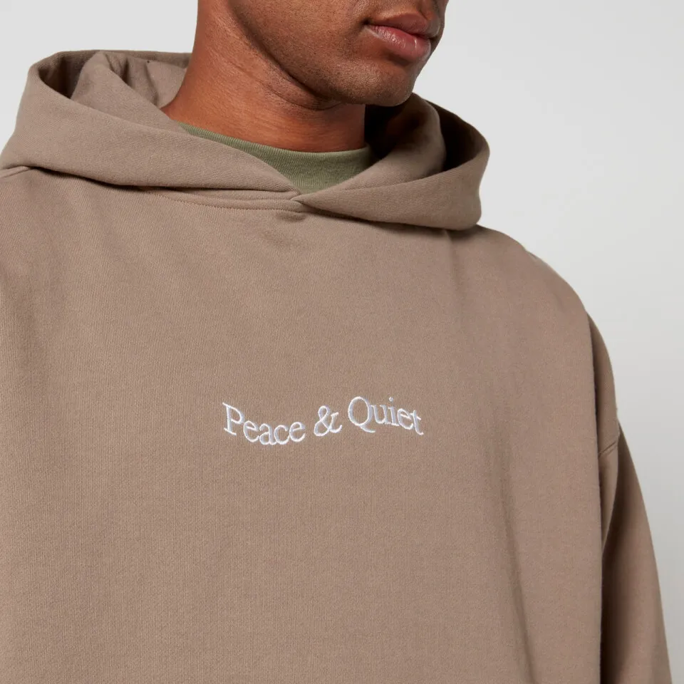 Museum of Peace and Quiet Wordmark Cotton-Jersey Hoodie - M | Coggles