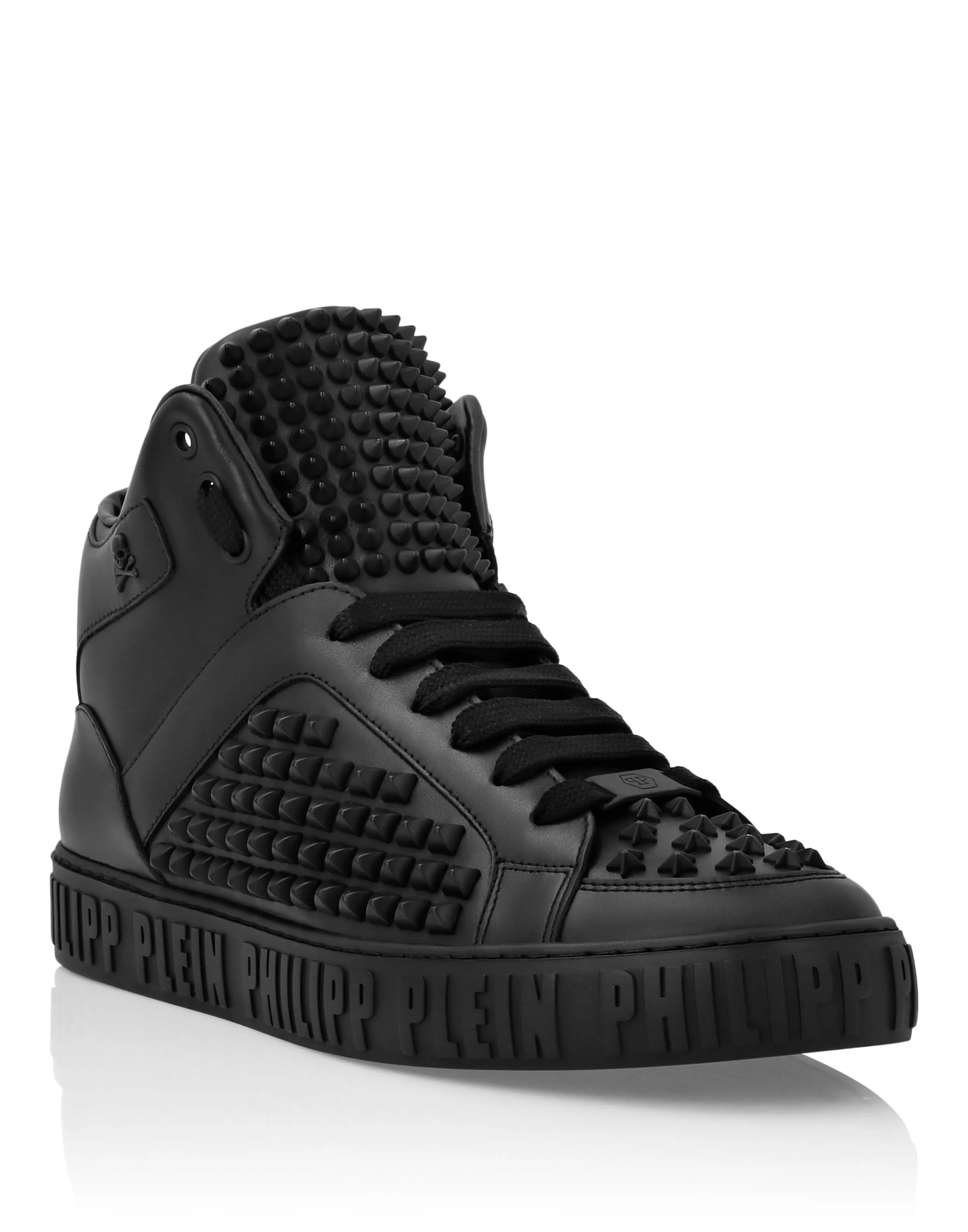 Nappa Leather Mid-Top Sneakers Studs