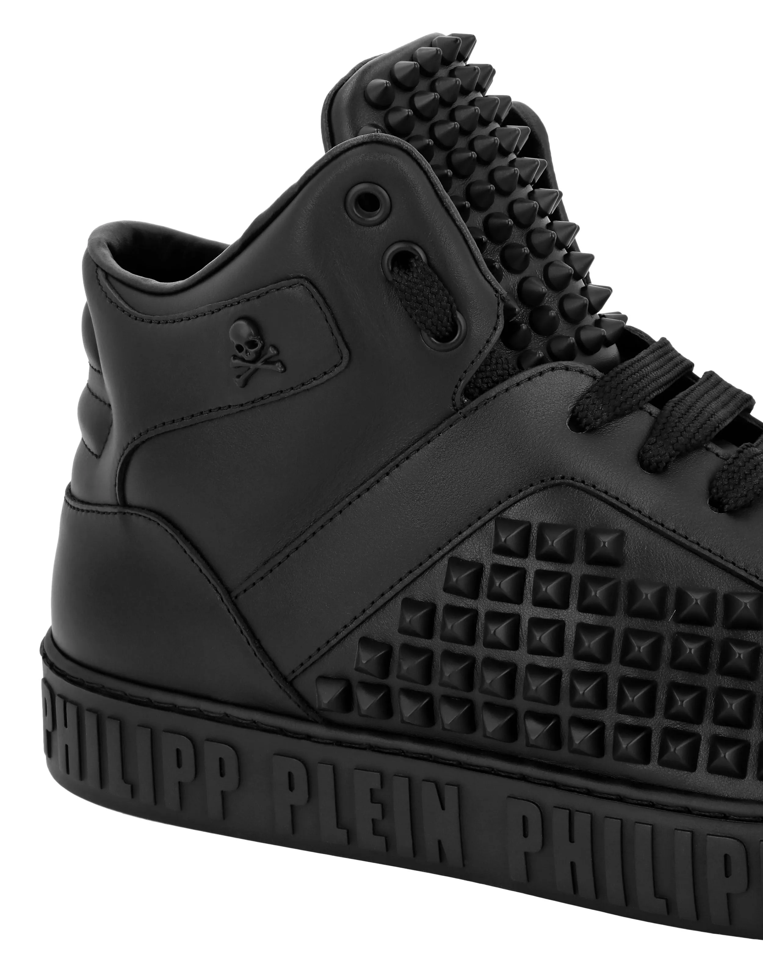 Nappa Leather Mid-Top Sneakers Studs