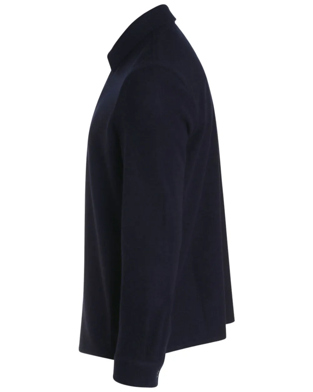 Navy Jersey Fleece Zip Front Short Jacket