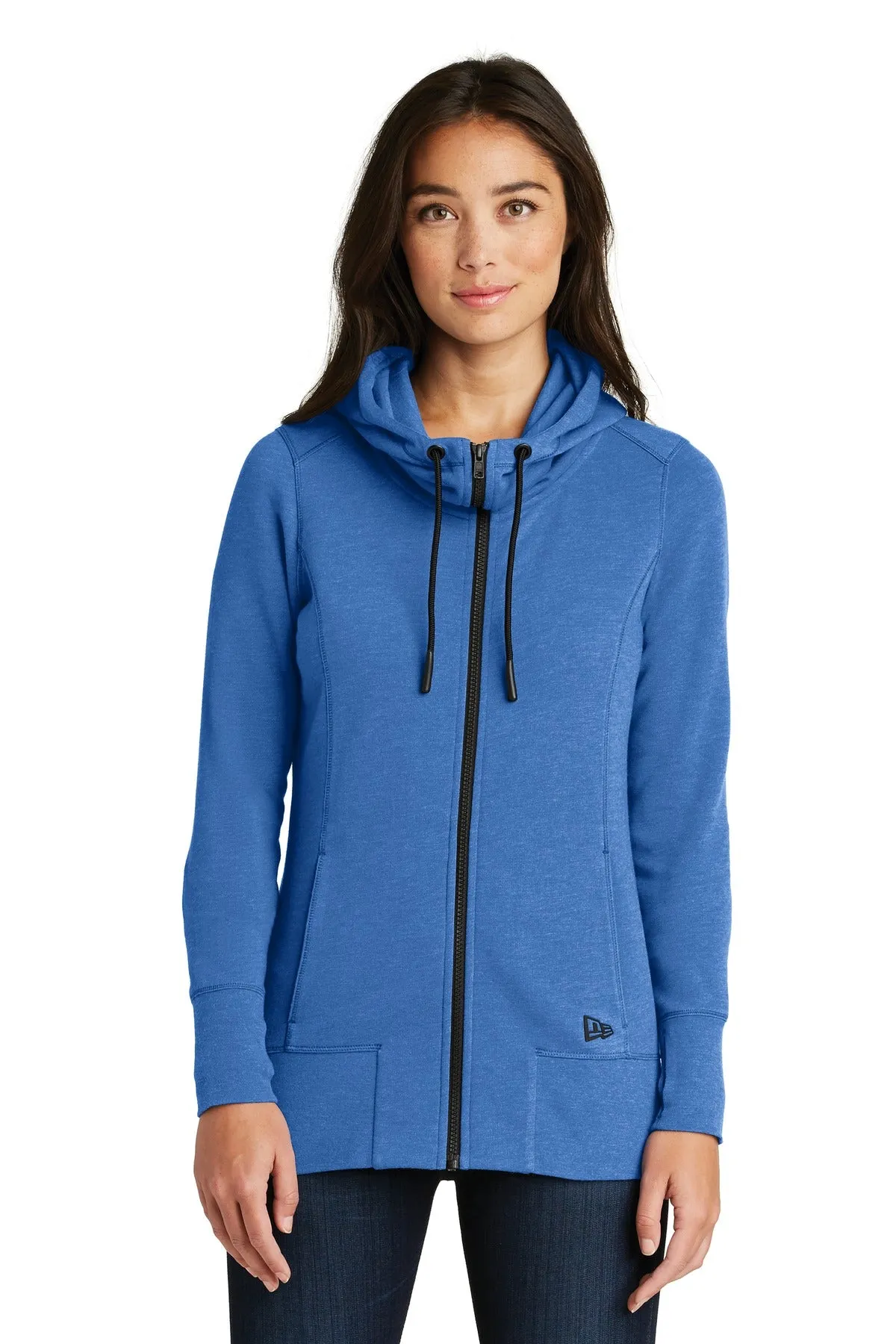 New Era Women's Tri-Blend Fleece Full-Zip Hoodie. LNEA511