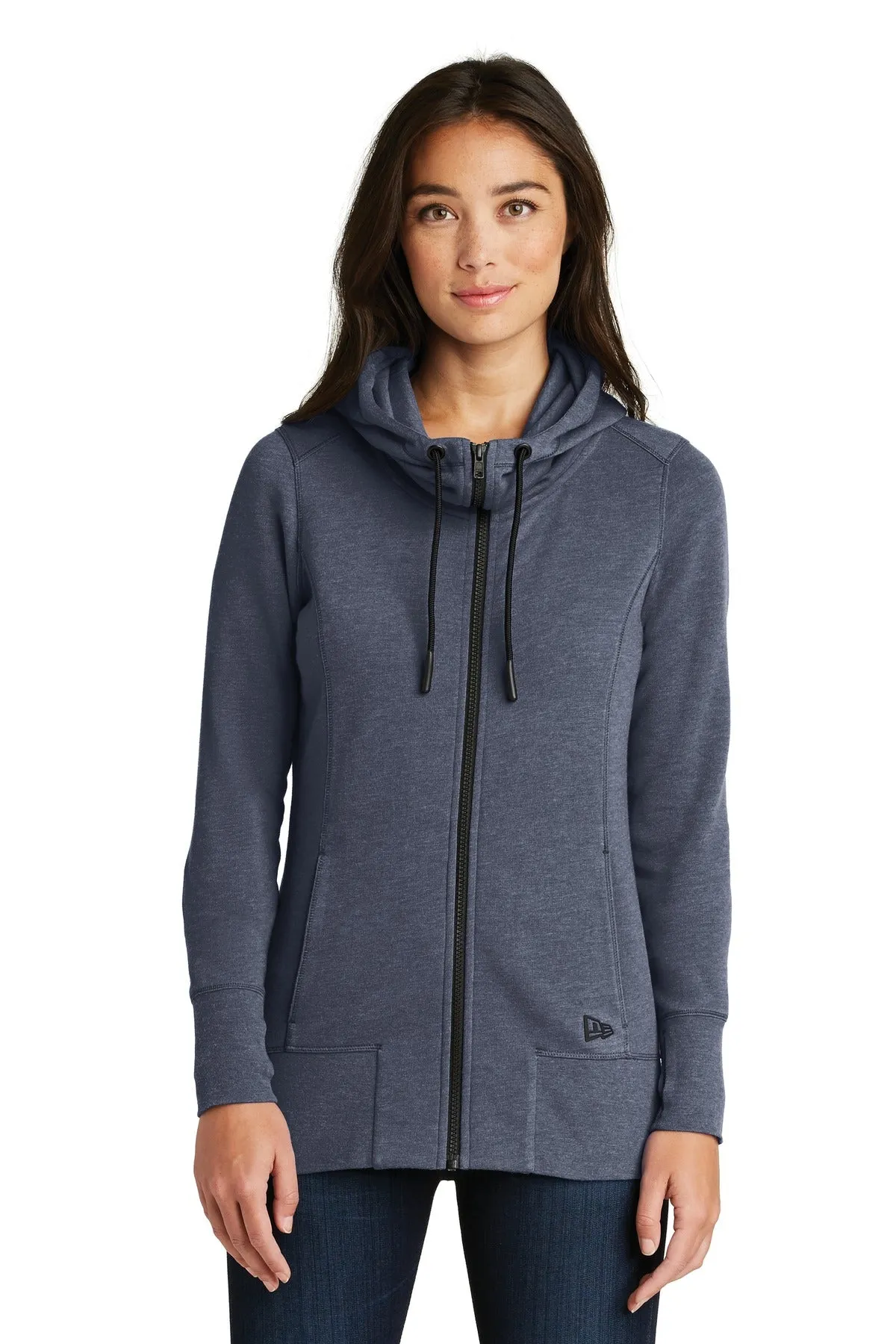 New Era Women's Tri-Blend Fleece Full-Zip Hoodie. LNEA511