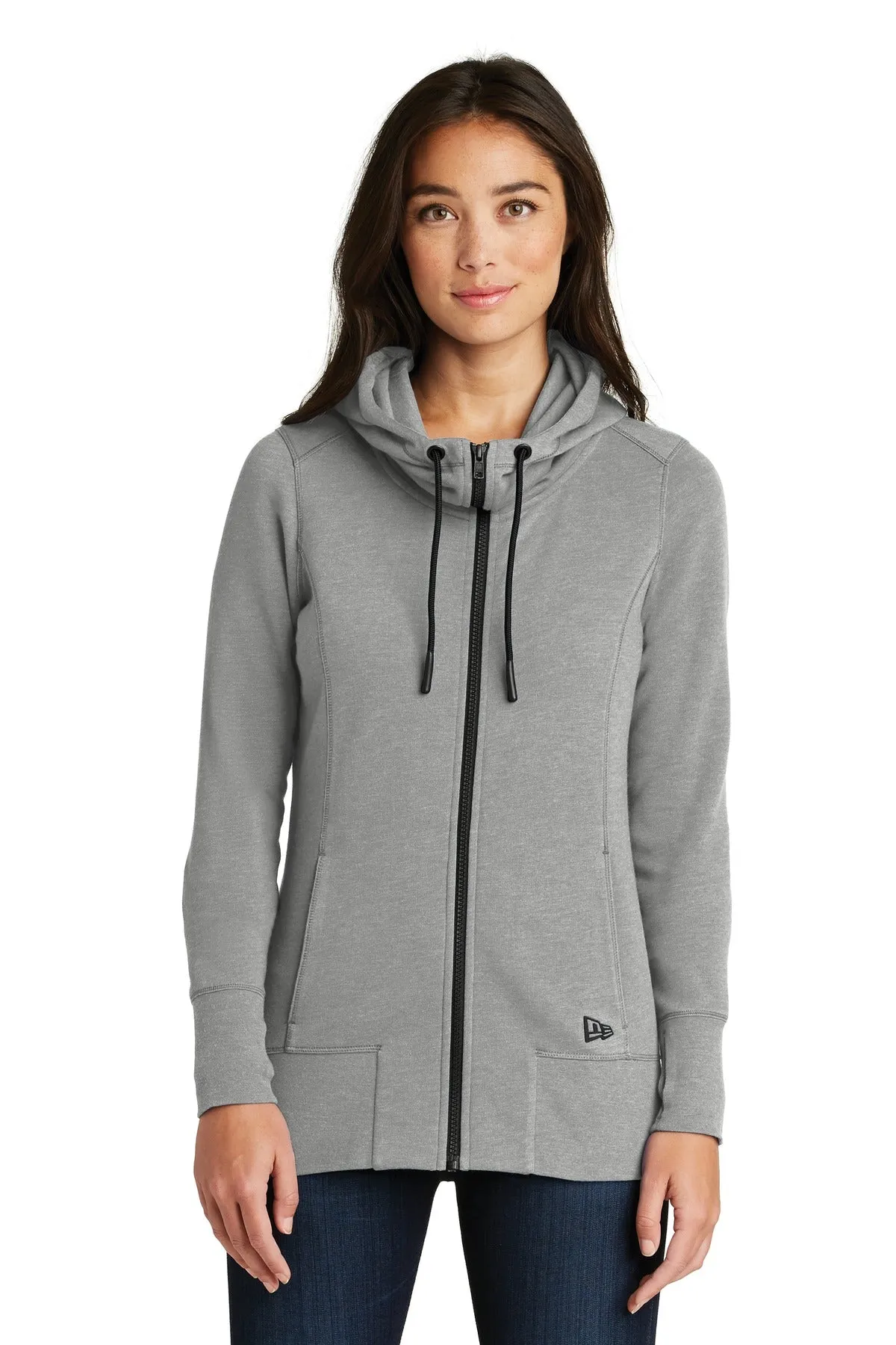 New Era Women's Tri-Blend Fleece Full-Zip Hoodie. LNEA511