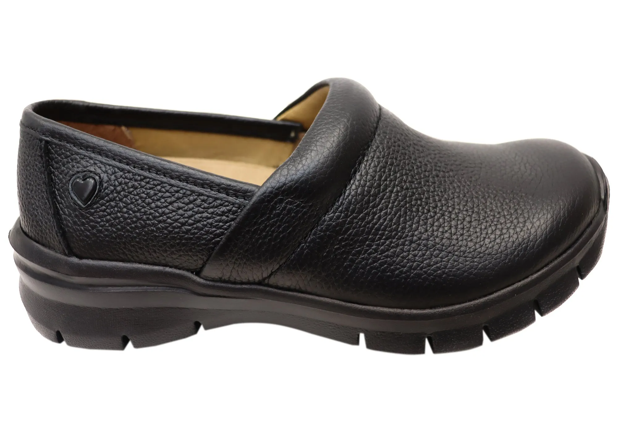 Nurse Mates Libby Womens Comfortable Wide Fit Leather Slip On Shoes