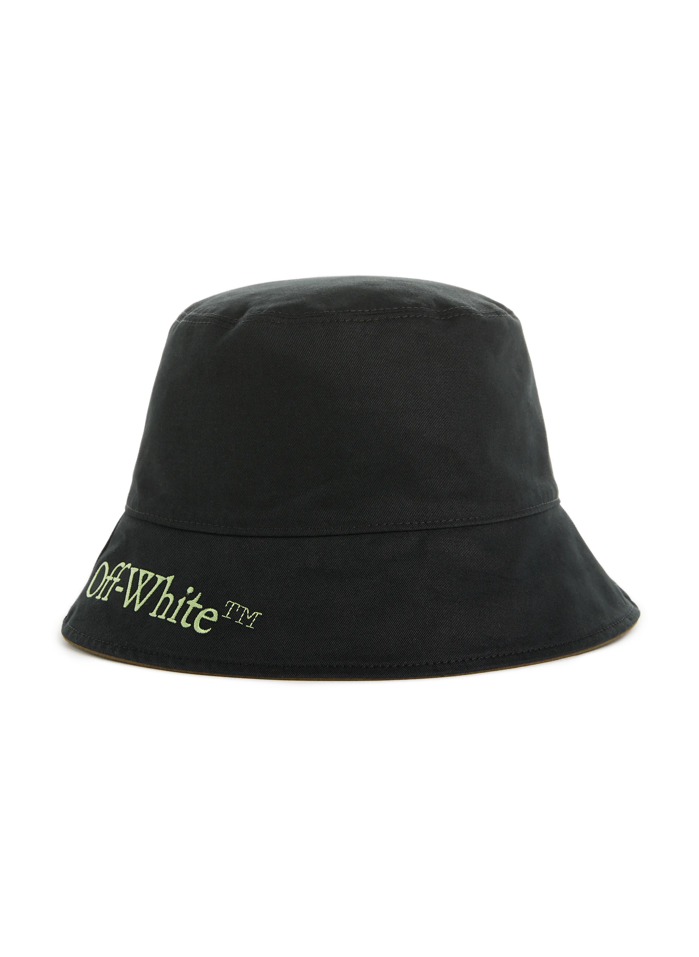 Off-white  Reversible cotton bucket hat - Green