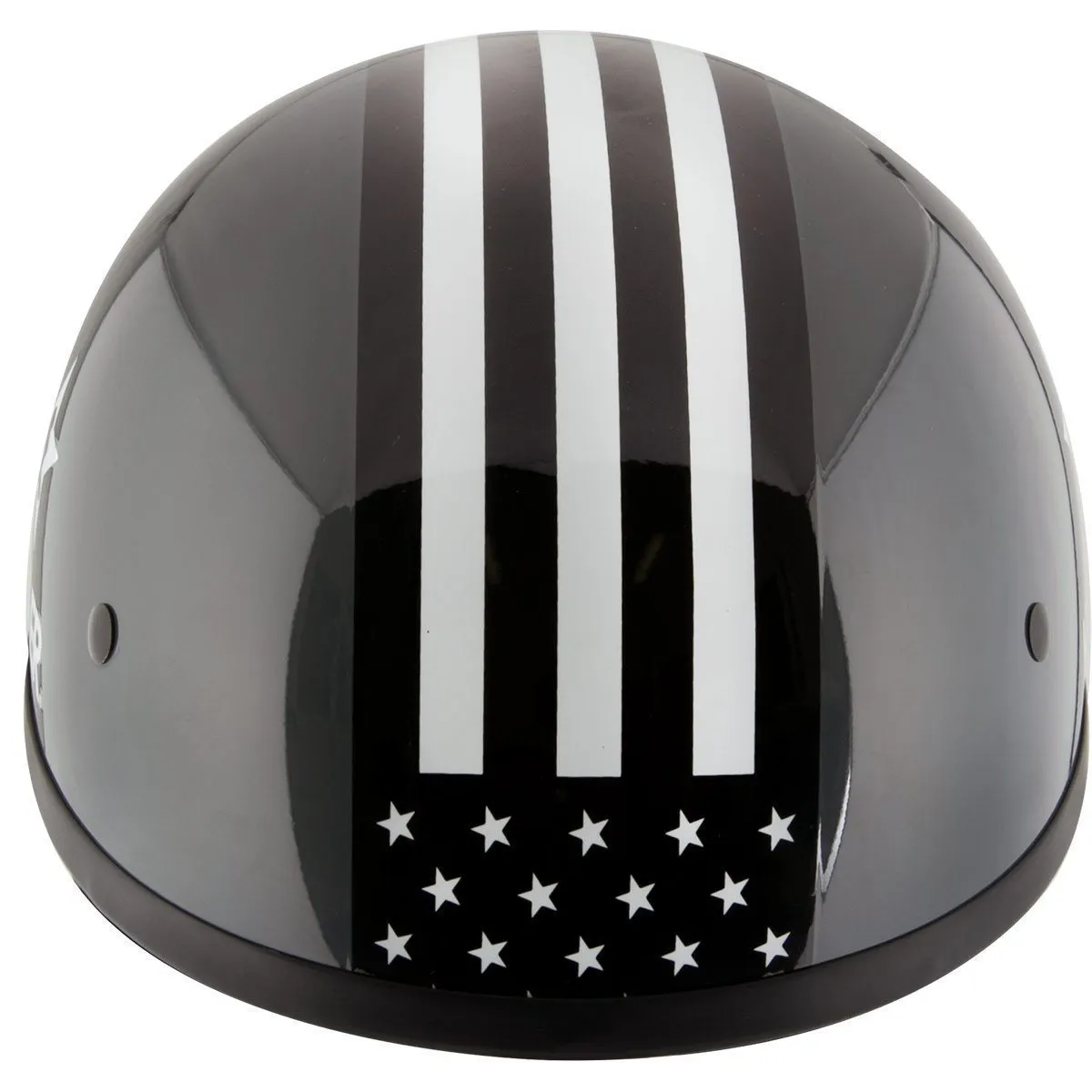 Outlaw Helmets HT1 Hustler Glossy Gray White Freedom is Not Free Motorcycle Half Helmet for Men & Women DOT Approved  - Adult Un