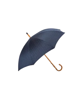 Passotti Ombrelli Navy Tie Print Umbrella With Solid Chestnut Handle | He Spoke Style