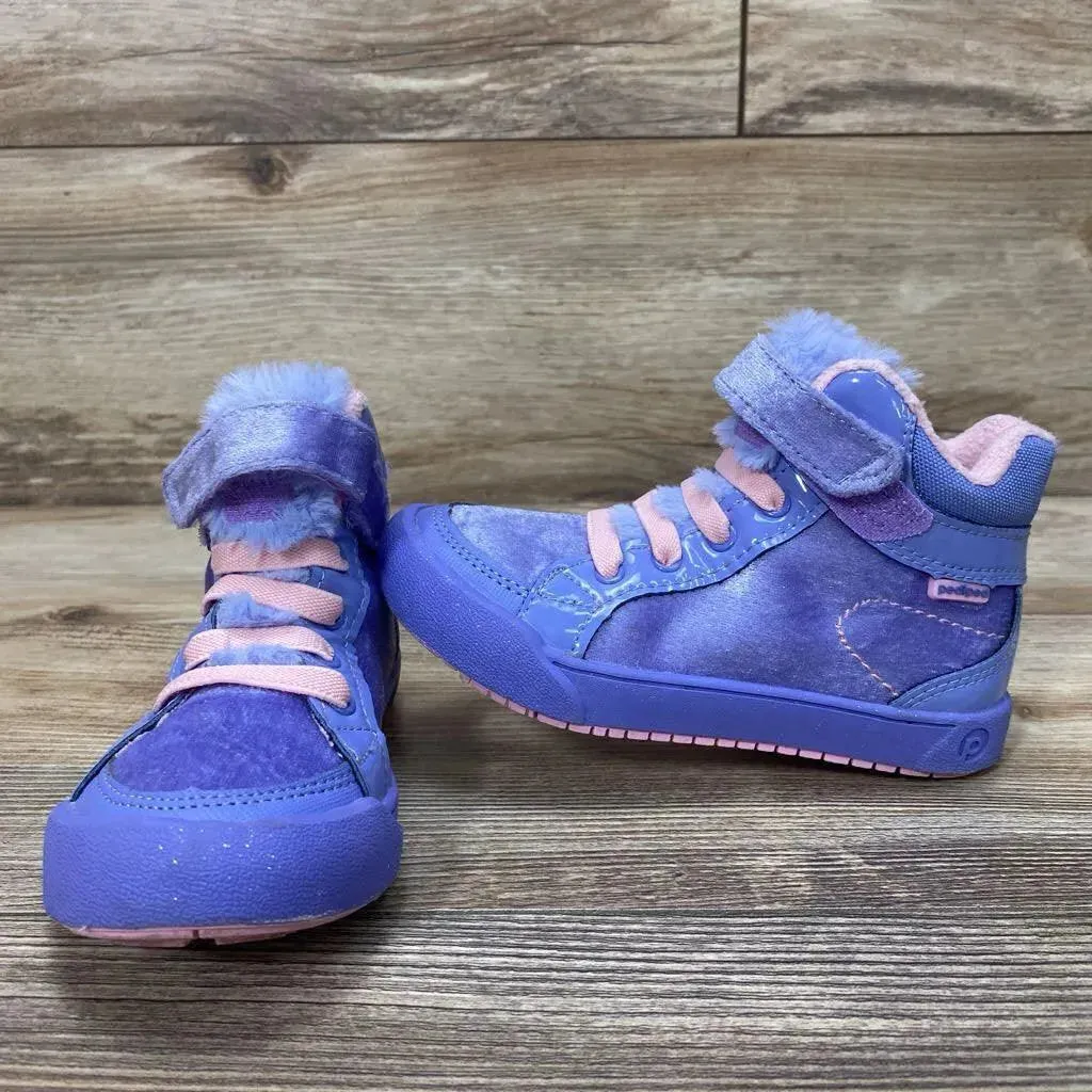 Pediped Flex Logan Perriwinkle High Top Sneakers sz 9-9.5c-