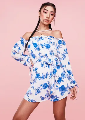 Perfect Poise Floral Off Shoulder Romper-