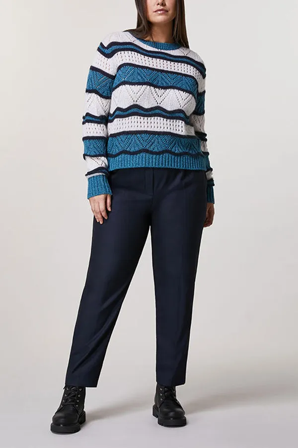 Persona (by Marina Rinaldi) RIGA NAVY POLYVISCOSE SLIM TROUSERS